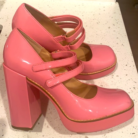 Steve Madden Twice Pink Patent Heels 